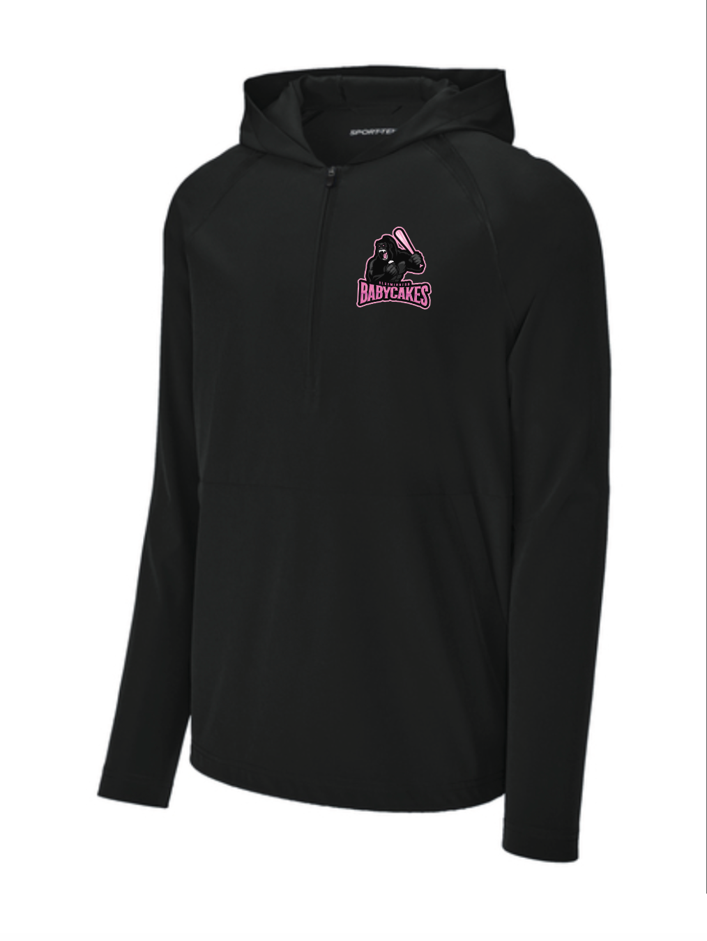 Babycakes 1/2-Zip Long Sleeve Hooded Jacket